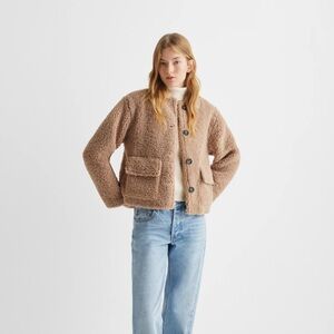 Mango Tan Teddy Jacket for Women